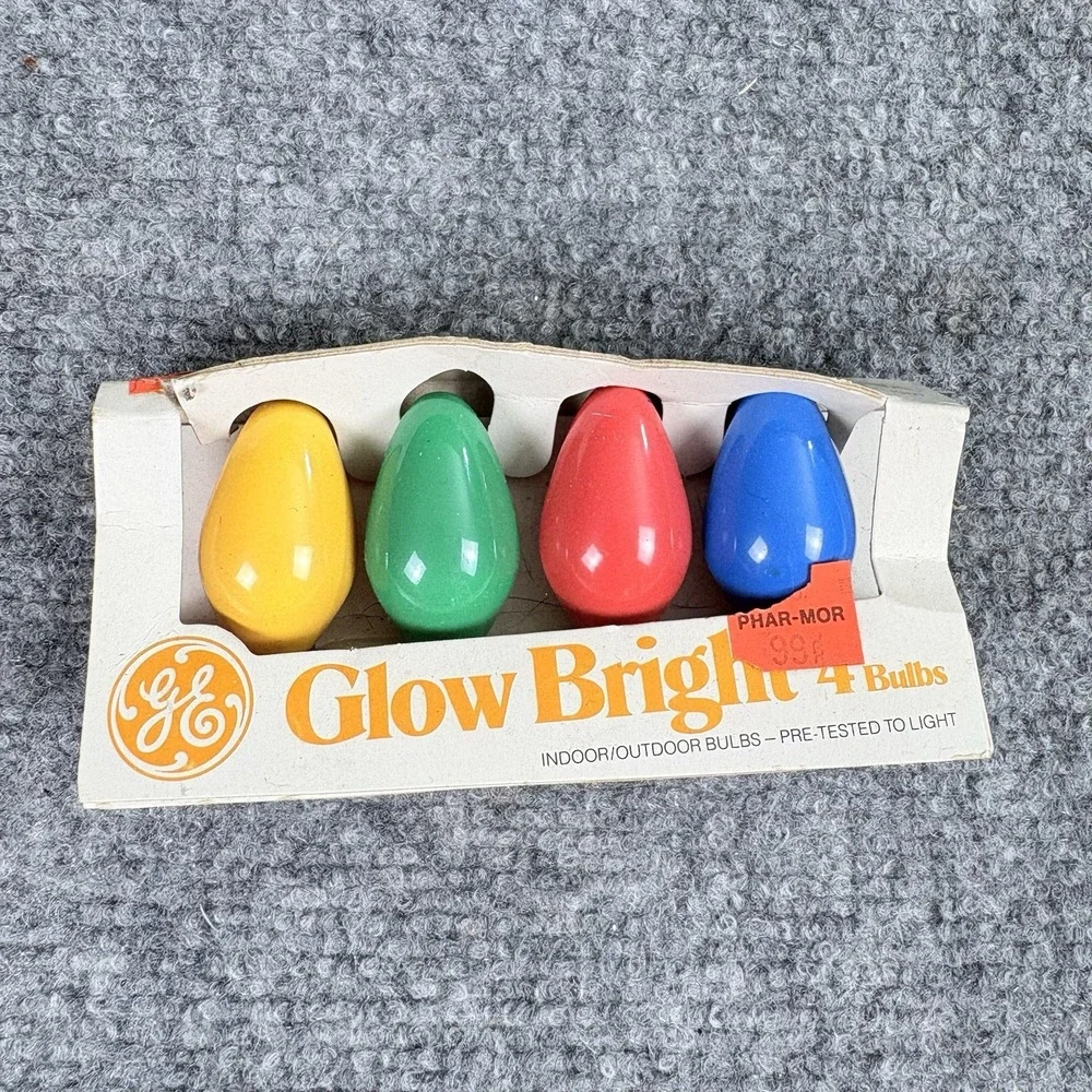 Lot Of 3 Vintage C7 Christmas Bulb 4 Packs GE Glow Bright & Holiday Time NOS 90s